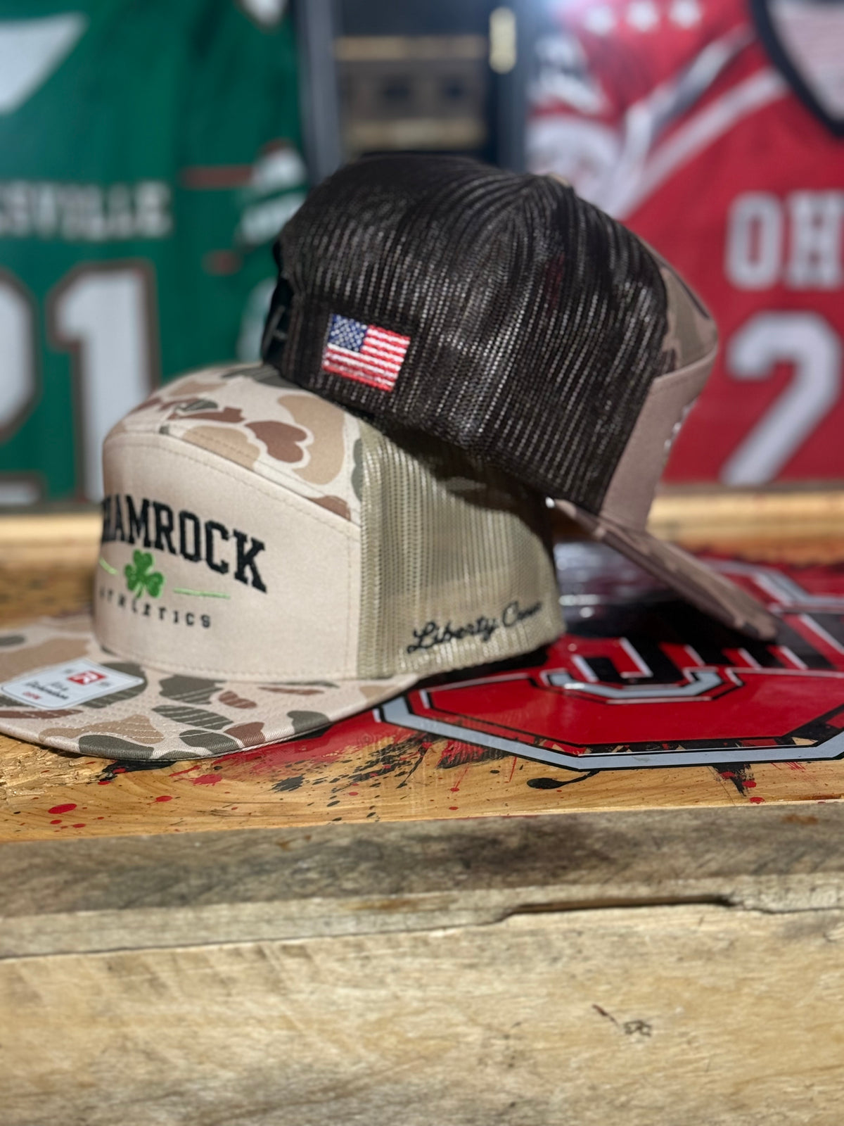 Barnesville Athletics camo Richardson hat collection